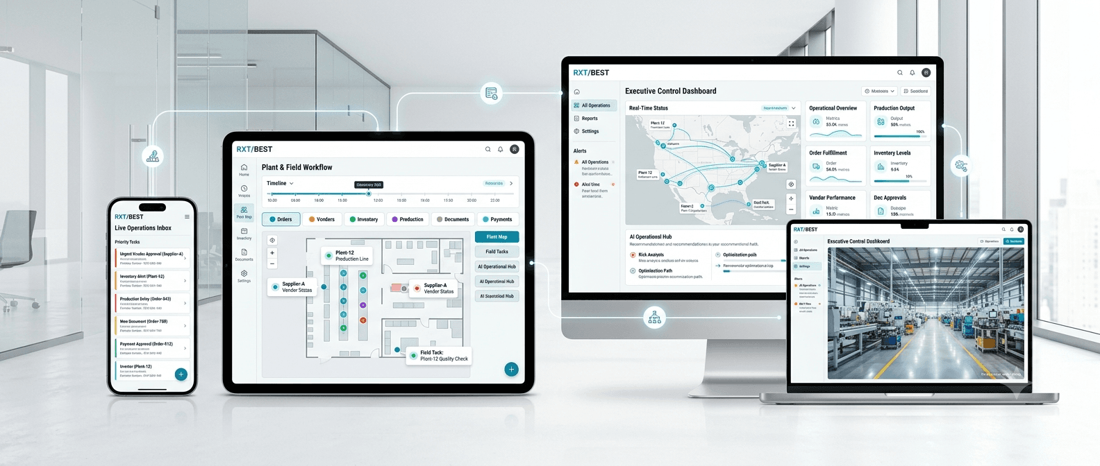 RXT/BEST applications working across mobile, tablet, desktop, and laptop devices